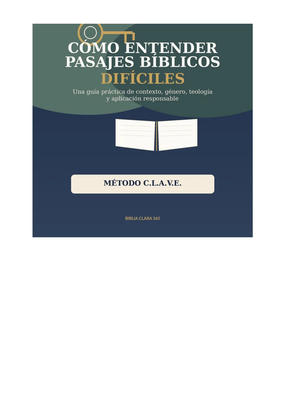 Cómo Entender Pasajes Bíblicos Difíciles