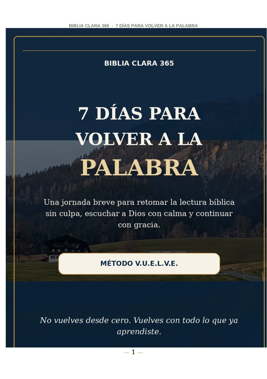 7 Días para Volver a la Palabra